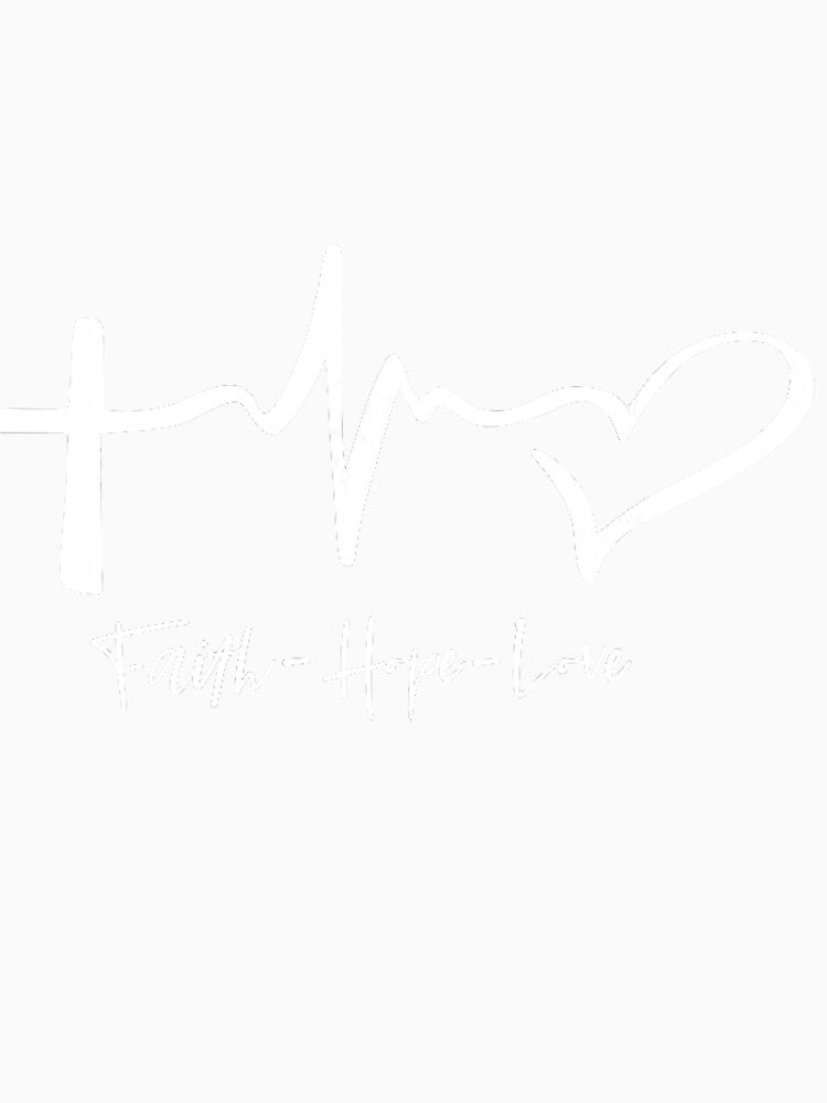 Faith Hope Love Heartbeat Christian Faith Design by Modaozushi216