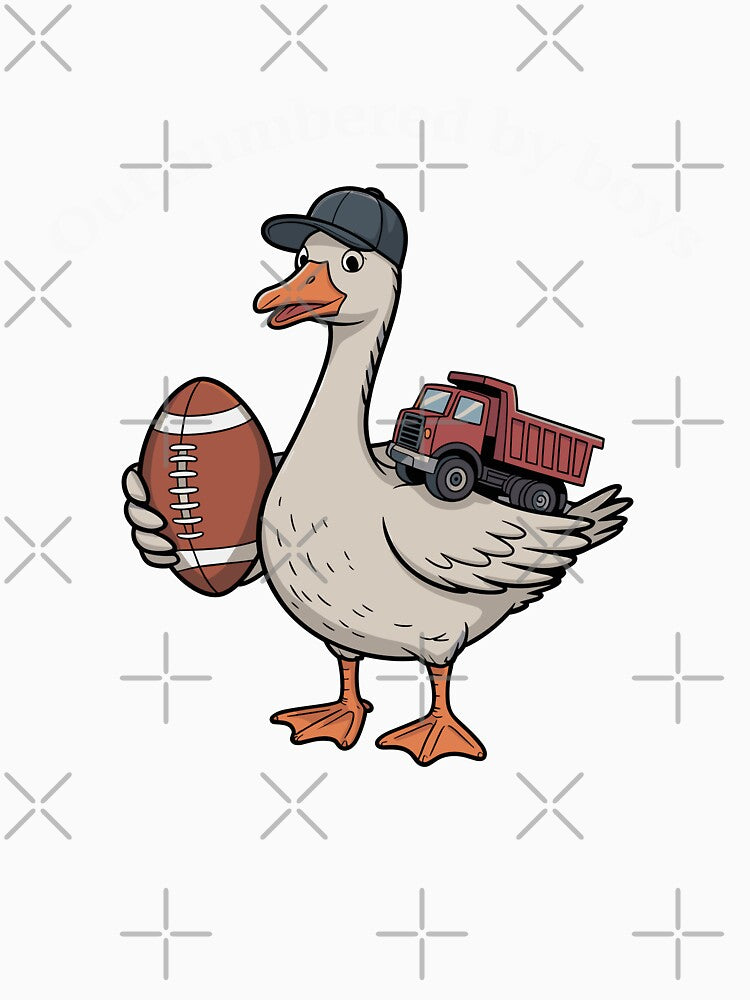 Outnumbered By Boys Funny Boy Mom Goose by MuniraWearify