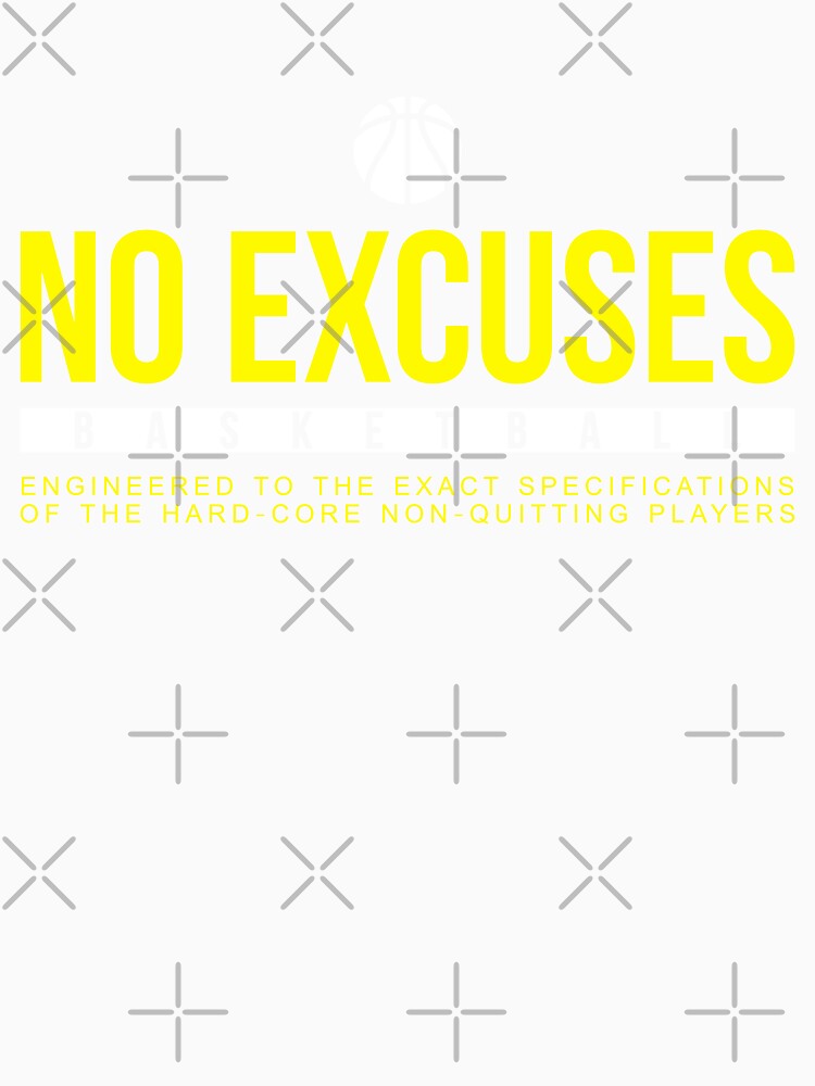 No Excuses Basketball | Player Practice Text Logo Design by Slam-Dunkan