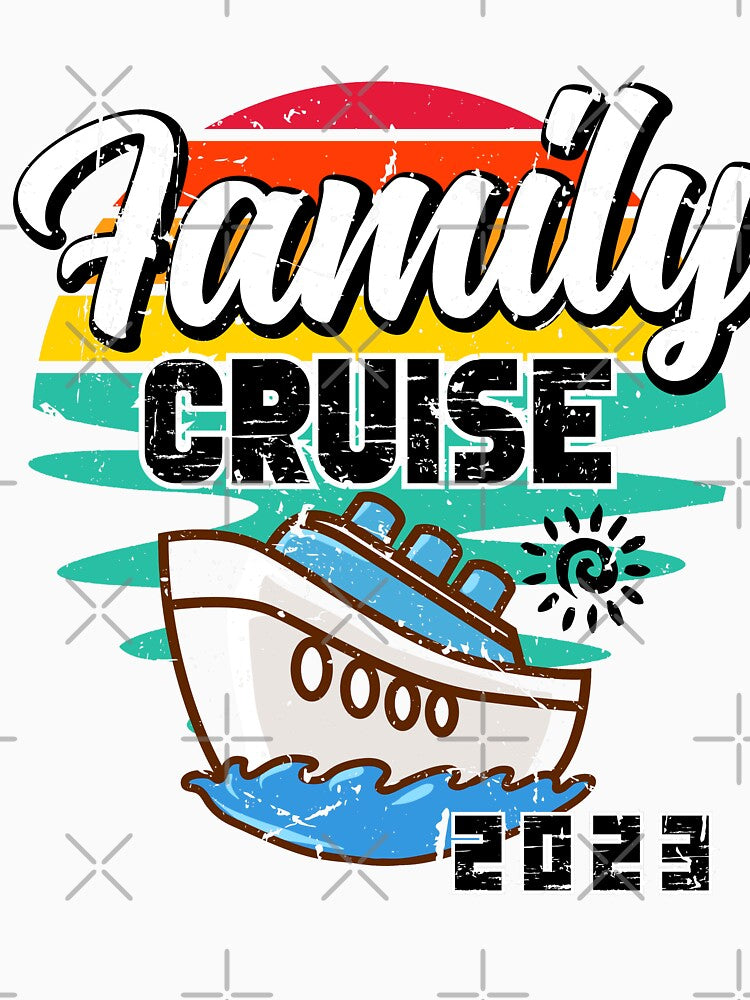 Family Cruise 2023 Squad Funny Matching Boat Vacation by 74ninetees