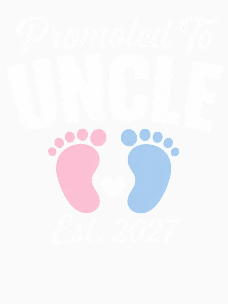 Promoted to Uncle Est 2027 Funny Pregnancy Announcement by clothesy7