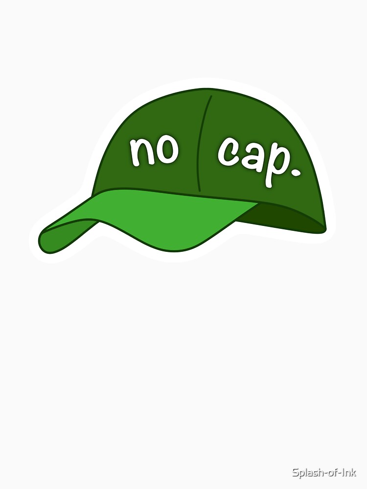 No Cap Gen Z Funny Slang Sticker Green by Splash-of-Ink