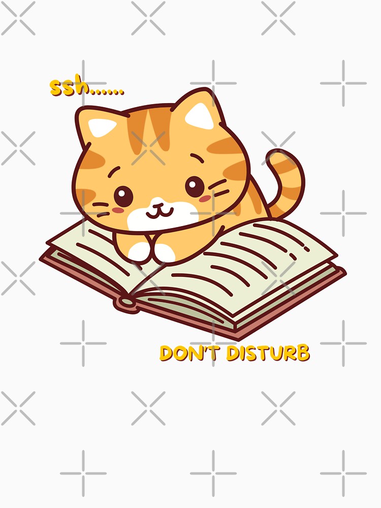 Shhh… Cat Reading Please Don’t Disturb by AARA DESIGNS