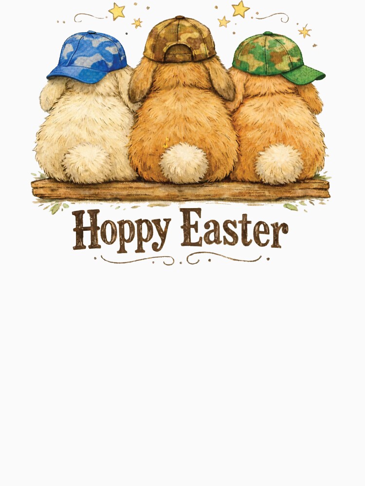 Retro Hoppy Easter, Funny Easter Day by Naviiraart