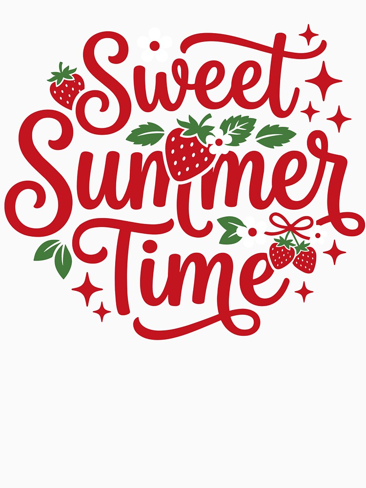 Cute Retro Strawberry Summer Time Kids Girls by KroghDs