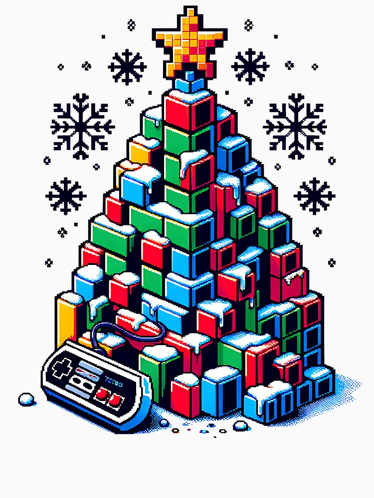 Pixel Christmas Tree – Retro Gaming Holiday Vibes by NSB-Design