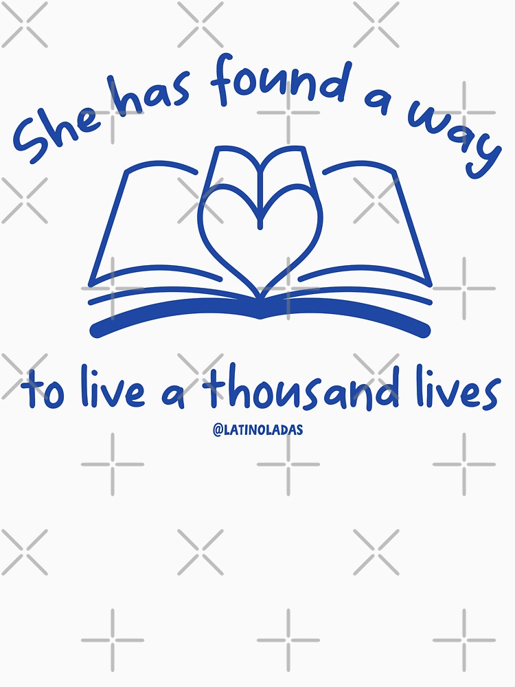 She Has Found A Way To Live A Thousand Lives / Navy Blue Pastel Colors Bookworm Kindle Aesthetic Quote by Latinoladas
