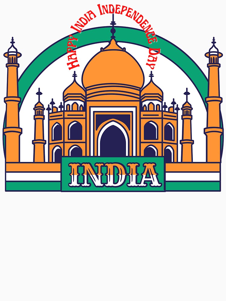 Happy Independence Day India 2021 Retro Taj 75th Independence Day by JumboExclusive