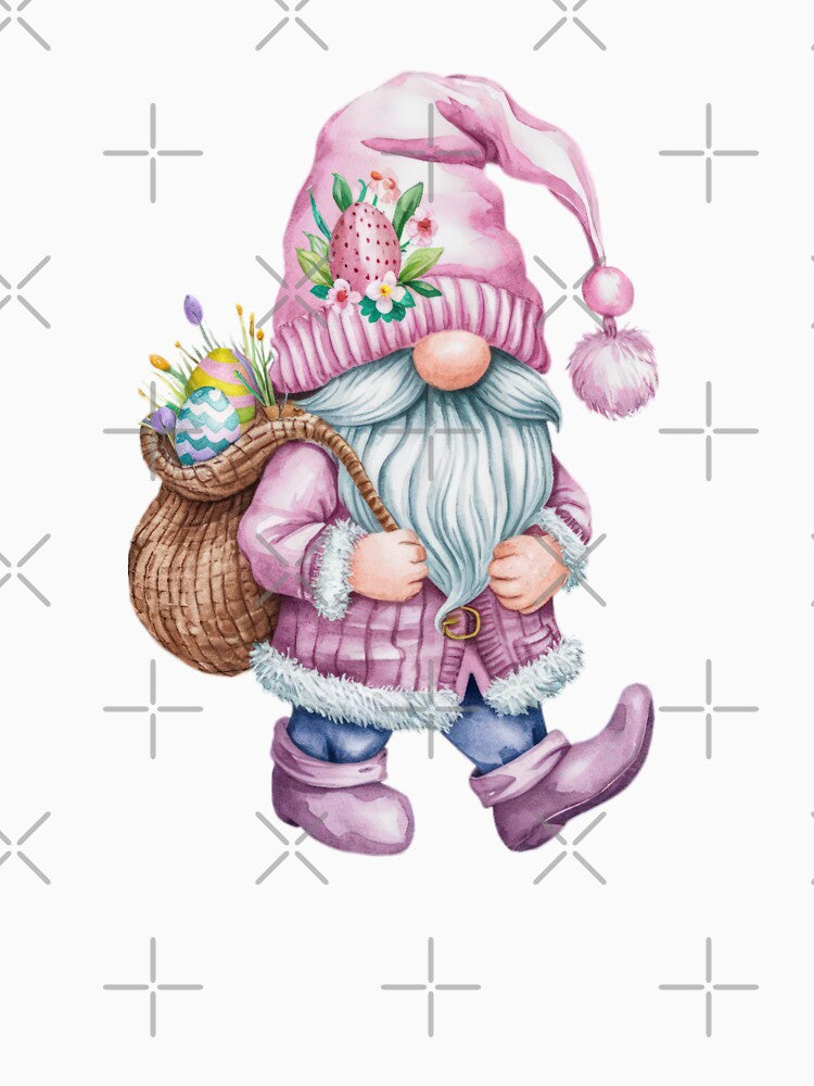 funny easter dwarf with pink clothes and a sack of eggs ,Happy Easter,Easter Humor,Easter Day,funny easter design by Expressions-Sel