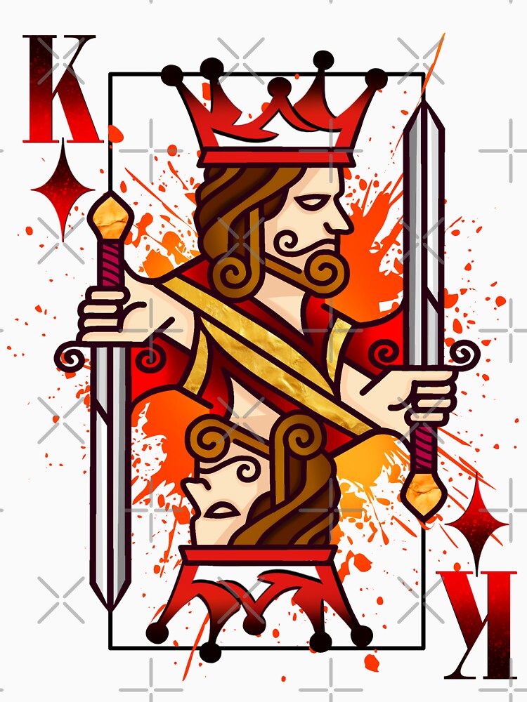 King of Diamonds playing cards pop Art by Roysdisturbia