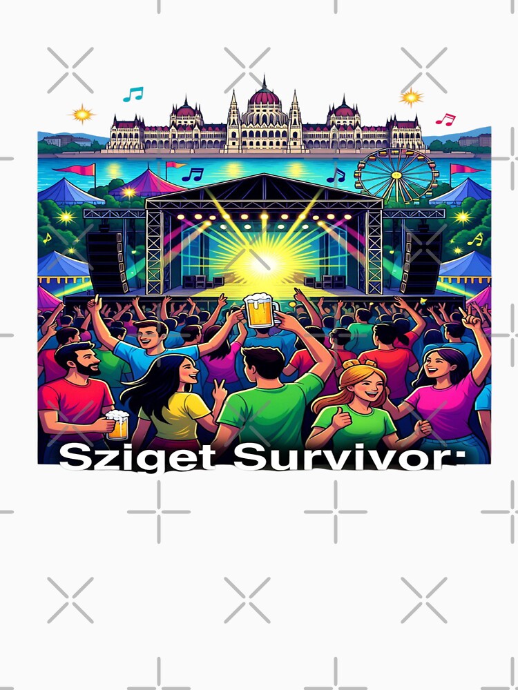 Sziget Survivor | Funny Budapest Music Festival T-Shirt | Festival Lover Graphic Tee | Concert Camping Shirt | Hungary Festival Gift by Sushikidsntod