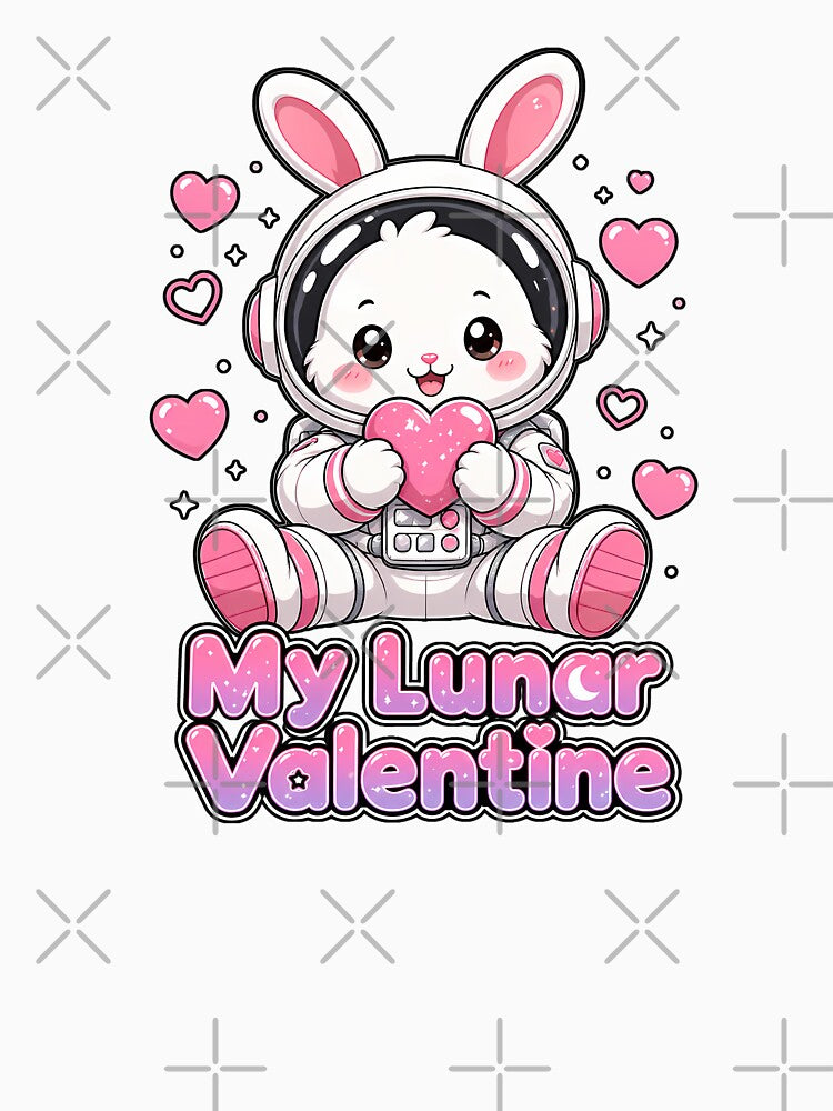 My Lunar Valentine Kawaii Astronaut Bunny by chattsuede