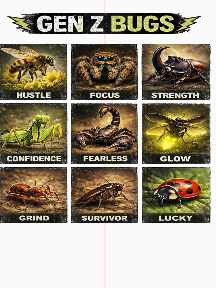 Gen Z Token Bugs Strengths/Personalties by RCMLS-Tees