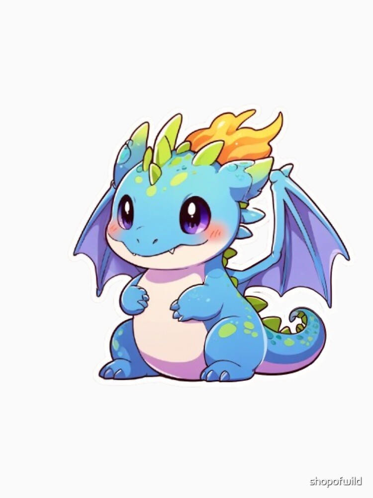 Cute Kawaii Dragon Sticker by Wildtastic
