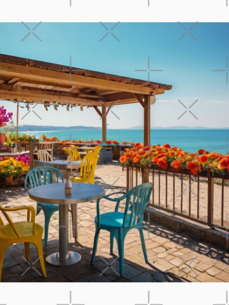 Oceanfront Floral Café by BlareBlare