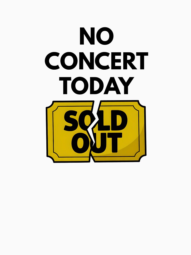 No Concert Today – Minimalist Broken Ticket Design by RosCraft
