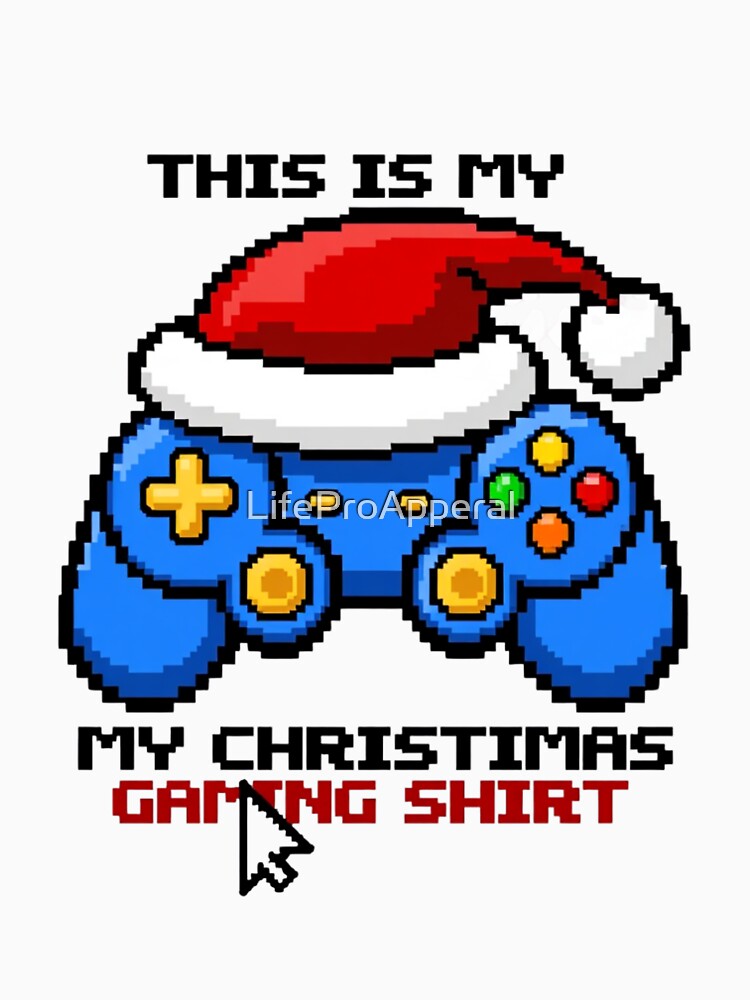 Retro Pixel Christmas Gamer Controller | Funny Holiday Gaming Gift by LifeProApperal
