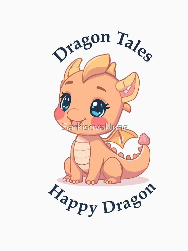 Happy Little Dragon Cartoon Fantasy Design by SarkisovaNune