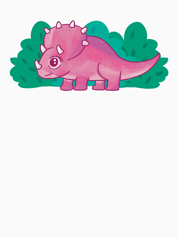 Baby Triceratops watercolor dinosaur by AaaleXX