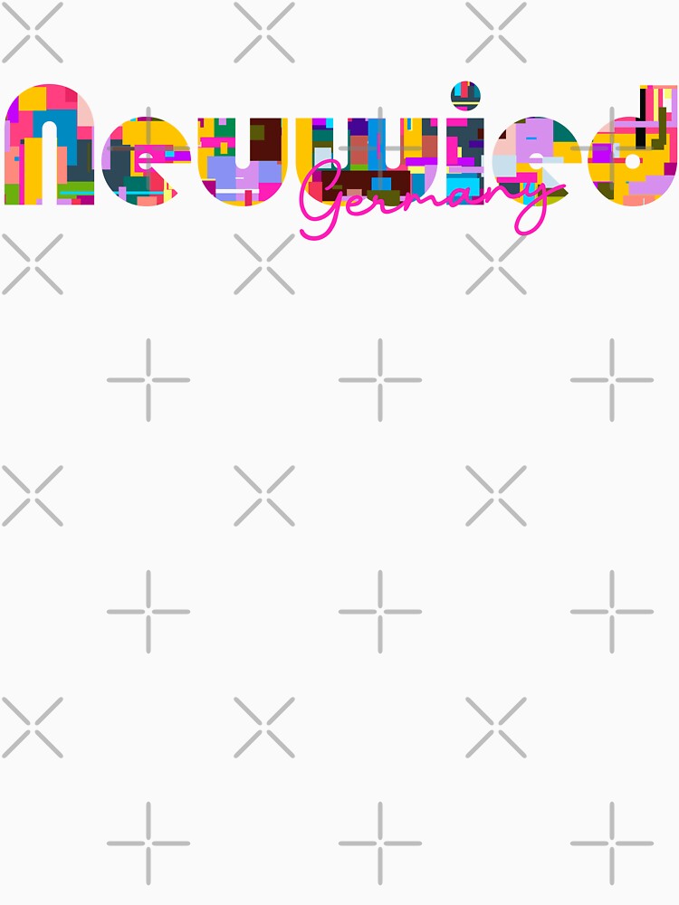 Neuwied, Germany, Vibrant Abstract City Typography Art by Wanderful-roads