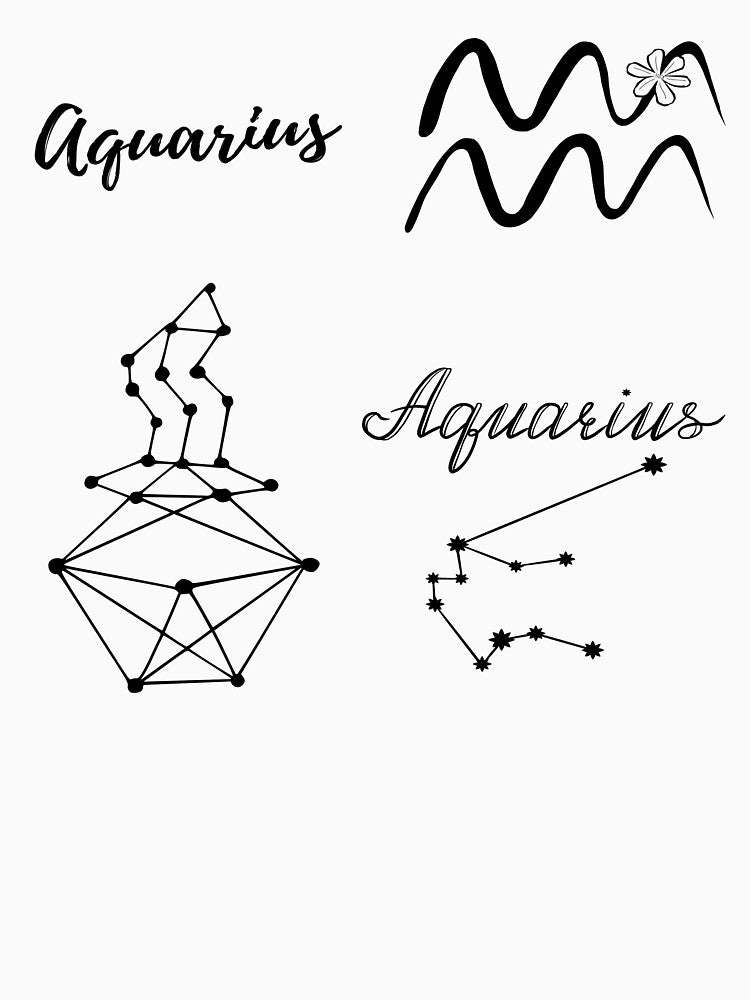 Sticker pack Aquarius star sign by DahliaBlanche
