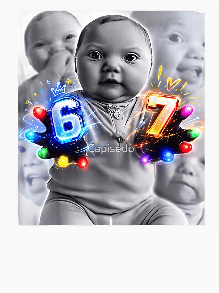 Survived 6 To 7 Months Old Baby Milestone Infinity Gauntlet Power Art by Capisedo