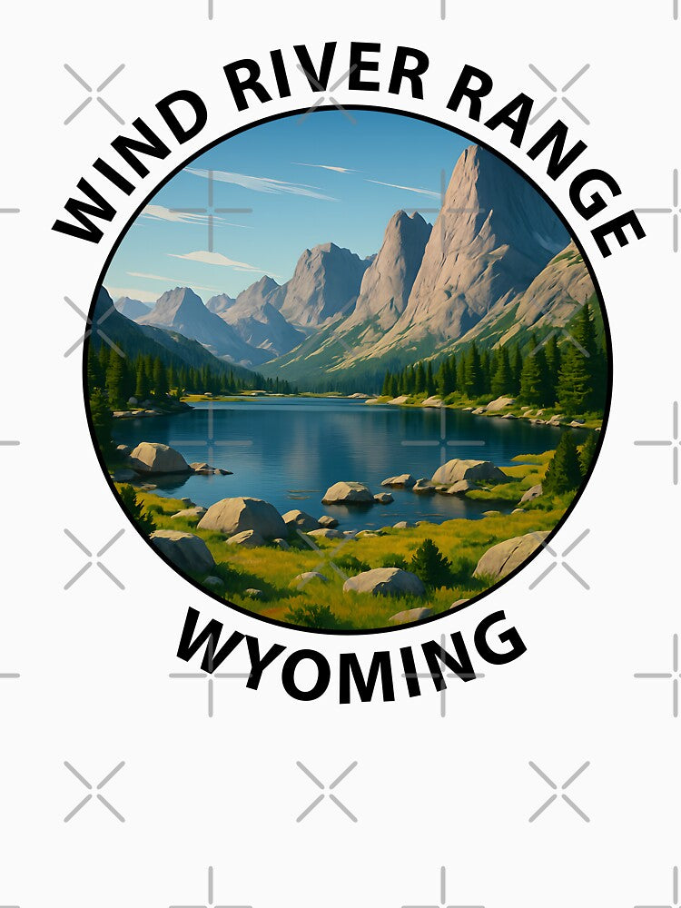 Wind River Range Wyoming – Mountain Landscape Travel Poster USA by inkNext