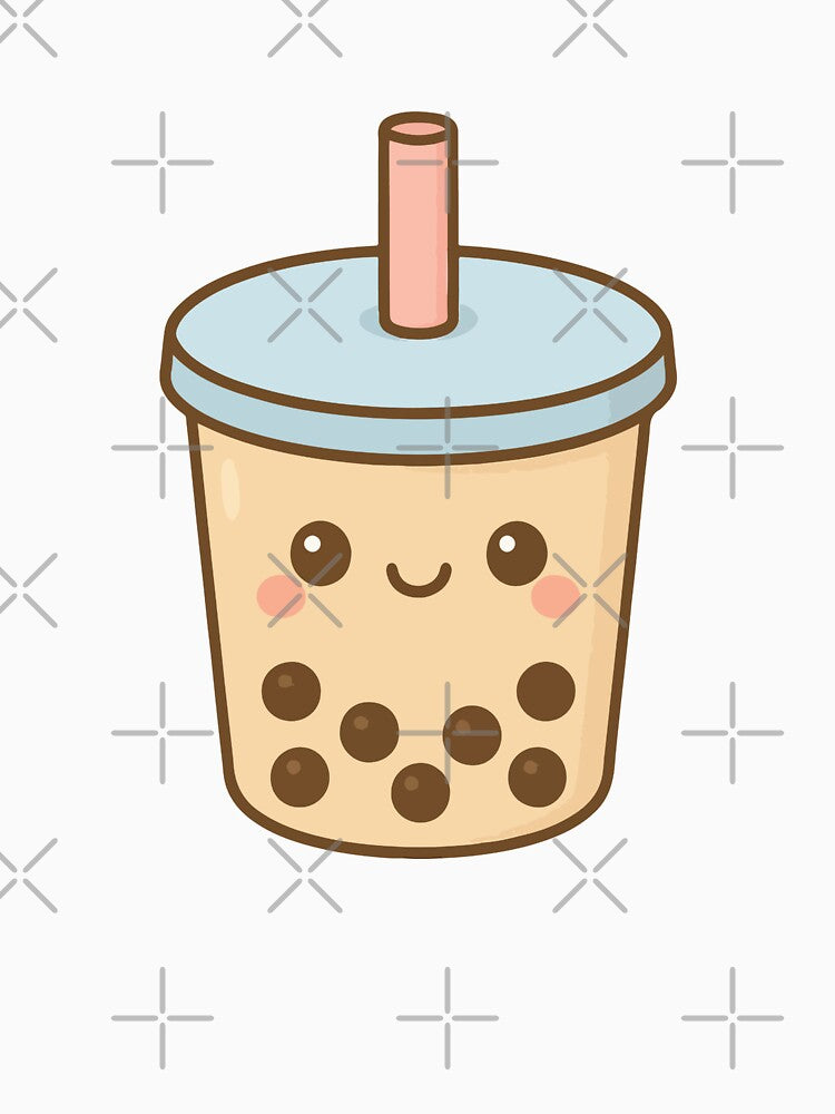 Cute Bubble Tea Cup Kawaii Boba Drink by stylishdzign