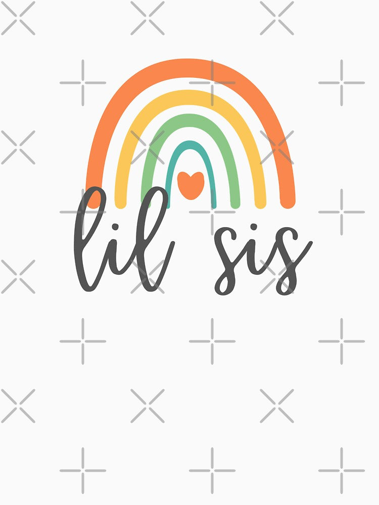 Lil Sis - Colorful Rainbow - Heart - Heart - Family Reunion by patternjp