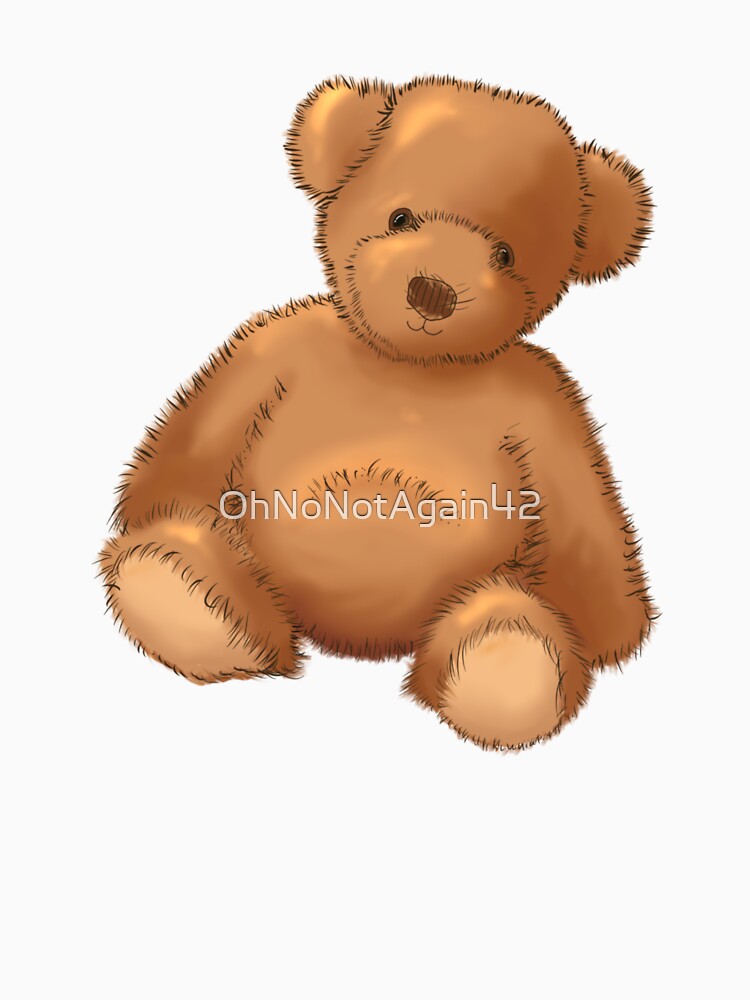 Teddy bear on baby cream stripe by OhNoNotAgain42