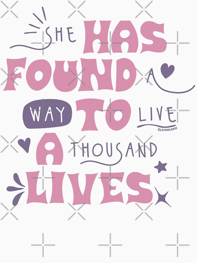 She Has Found A Way To Live A Thousand Lives / Pink Purple Bookish Aesthetic Bookworm Quote For Kindle Reading Book Lovers Smuttok Tbr by Latinoladas