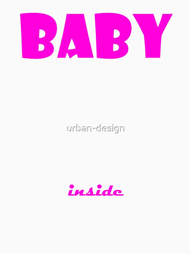 BABY inside pregnant child birth mom funny gift by urban-design