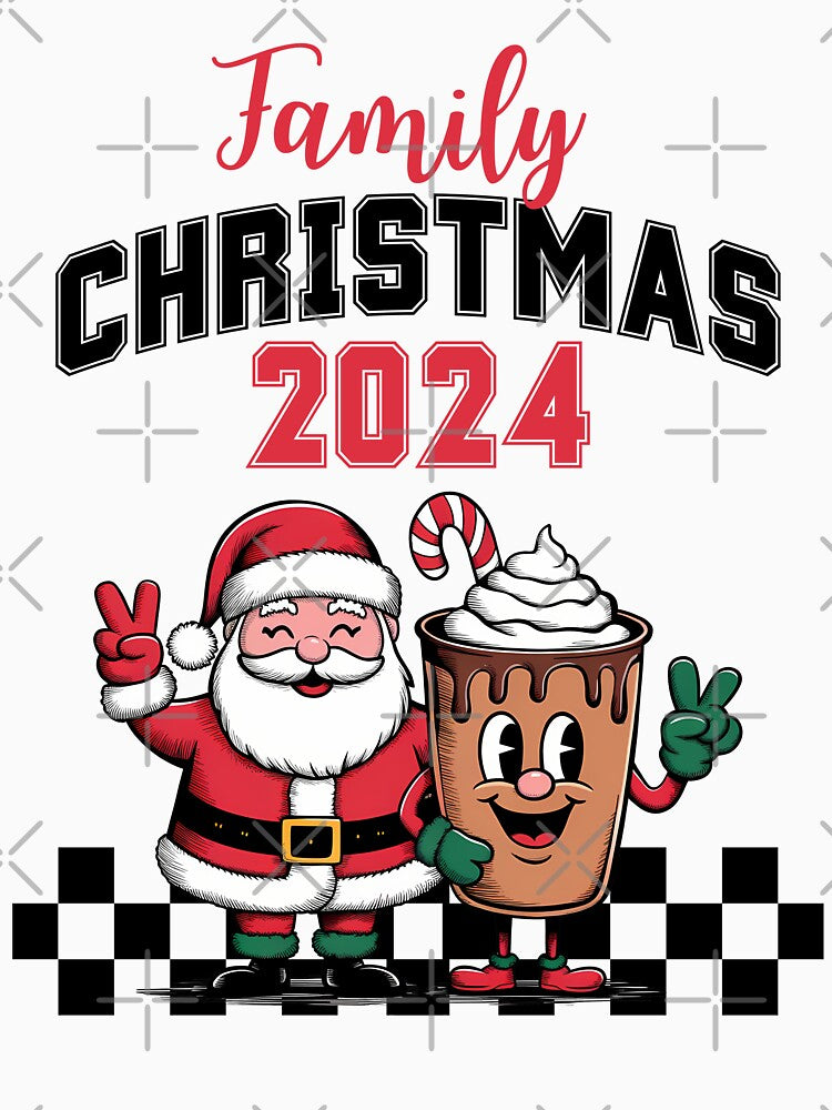 Family Christmas 2024 Retro Vibes by RockBeeDesigns
