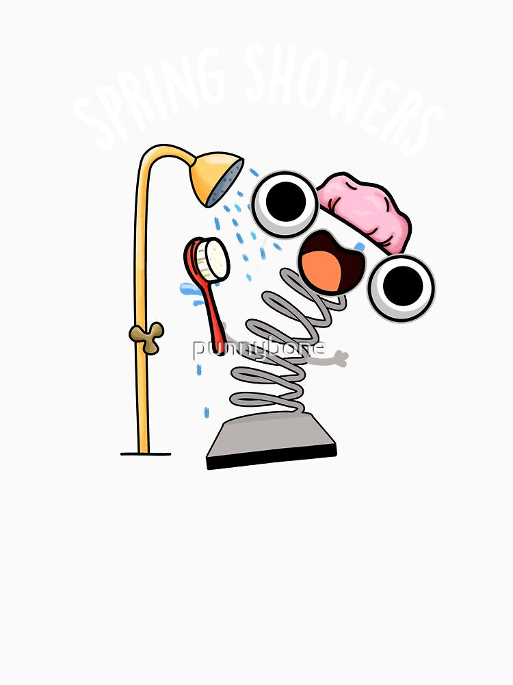 Spring Showers Funny Season Puns (Dark BG) by punnybone