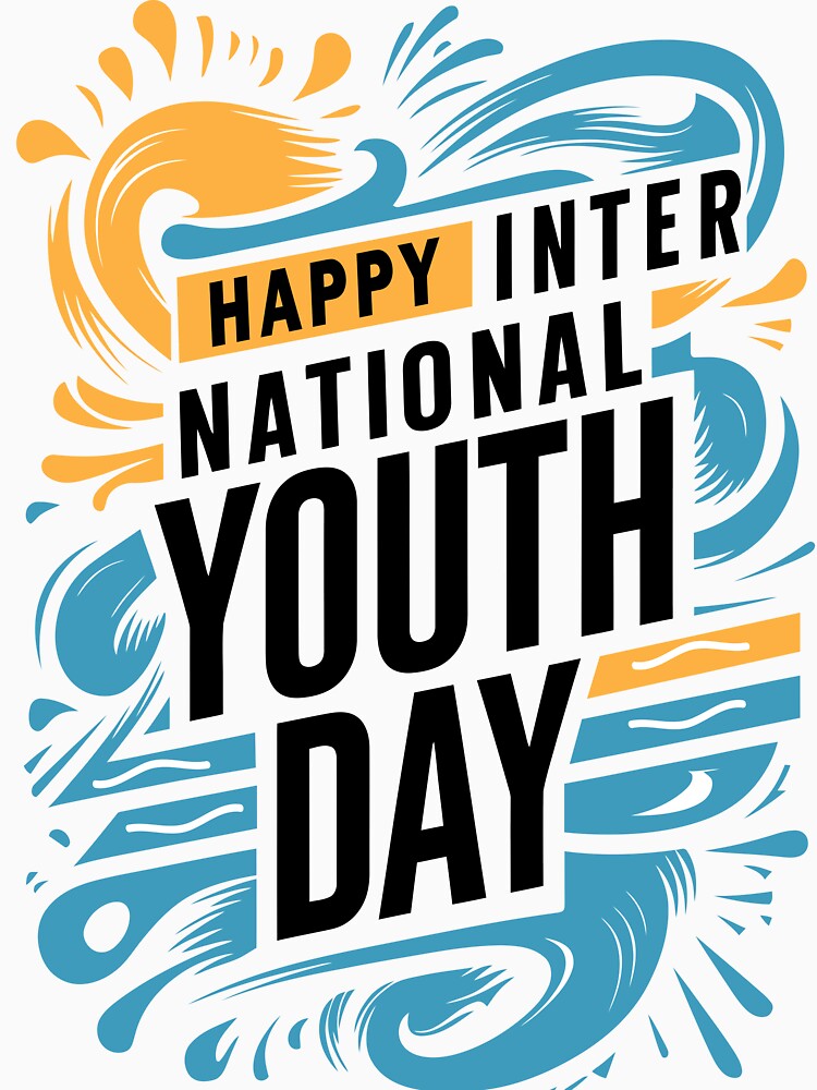 Happy International Youth Day T-shirt by kbrtex