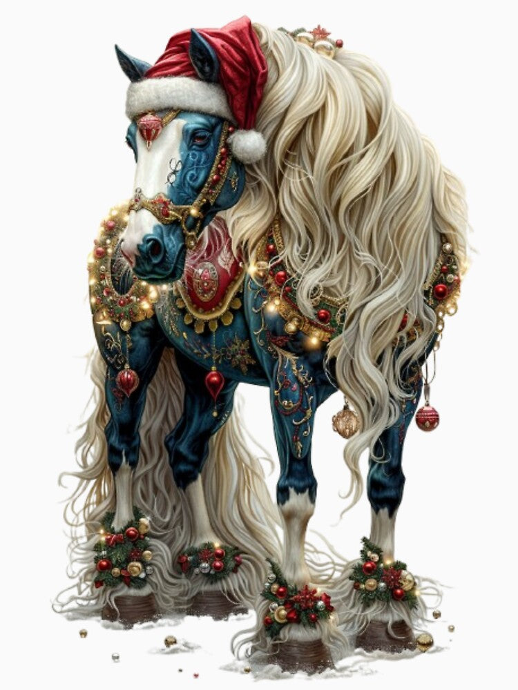 Christmas Horse – Year of the Red Fire Horse 2026 by AlexLineArt