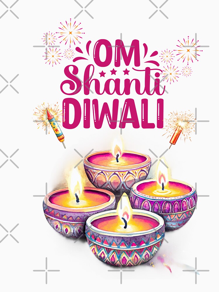 Happy Diwali ver 4 | Festival of Lights | Indian Deepavali Celebration with Diyas, Rangoli & Lord Ganesha | Hindu Festival Art & Gifts by mndesignworx