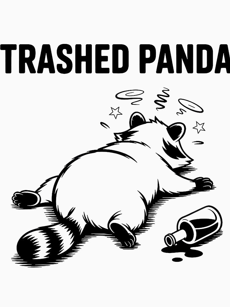 Trashed Panda Funny Raccoon Drinking Comedy Scene by khdmalakarak