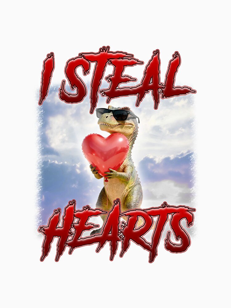 I Steal Hearts Dinosaur Valentine's by bngfx
