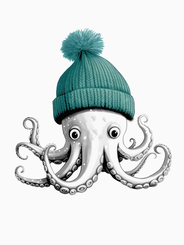 Octopus Wearing Winter Hat by mermaids001