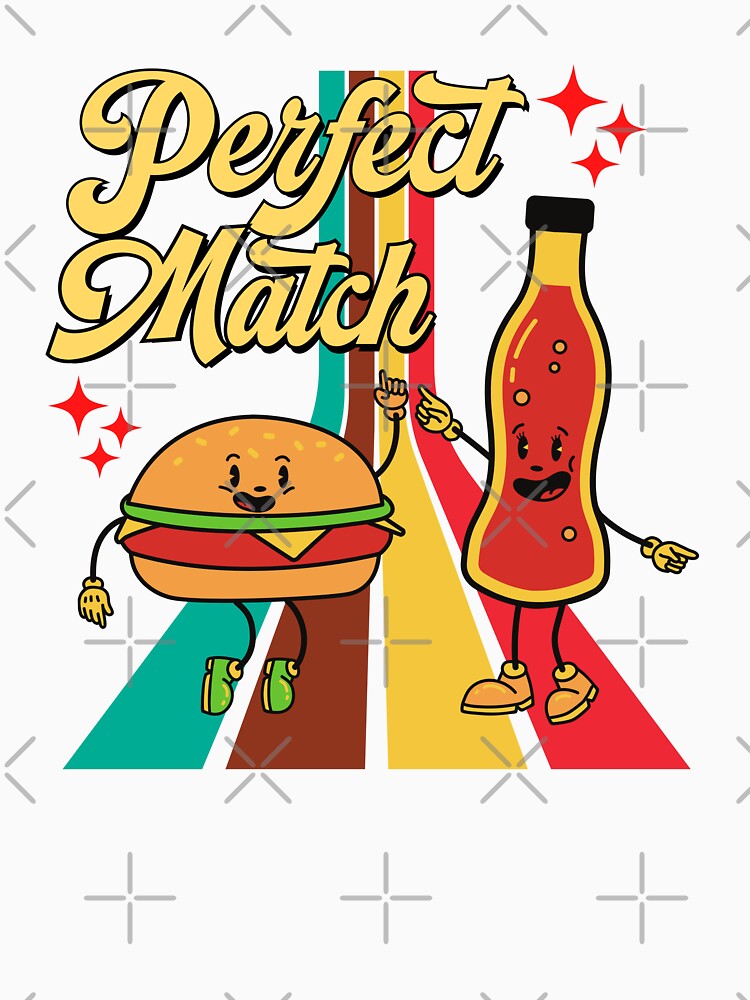Perfect match valentine cute retro vintage Valentine design by ArtfulGiftShop