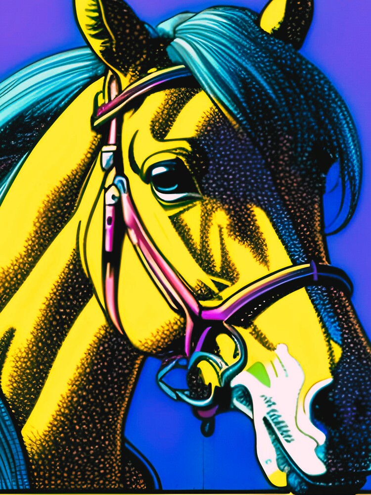 Horse on a Blue Background by FreeMind-Design