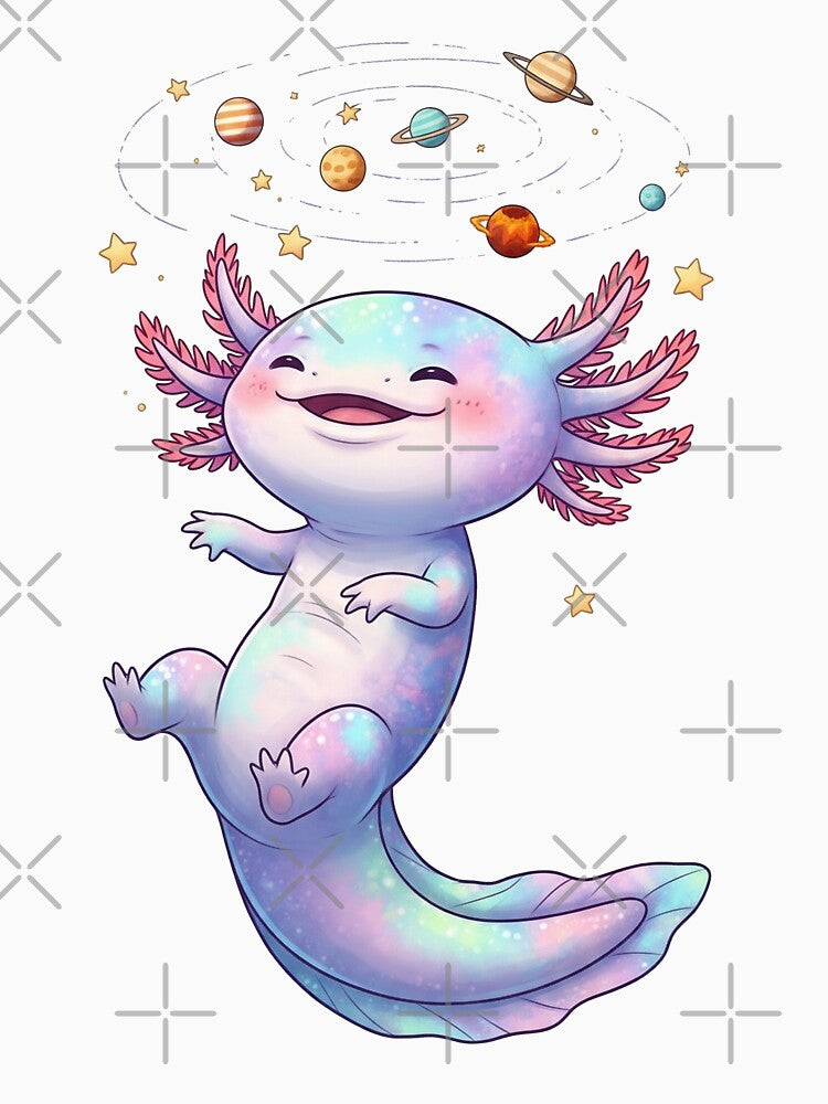 Cute Cosmic Axolotl in Space by Apex Designs