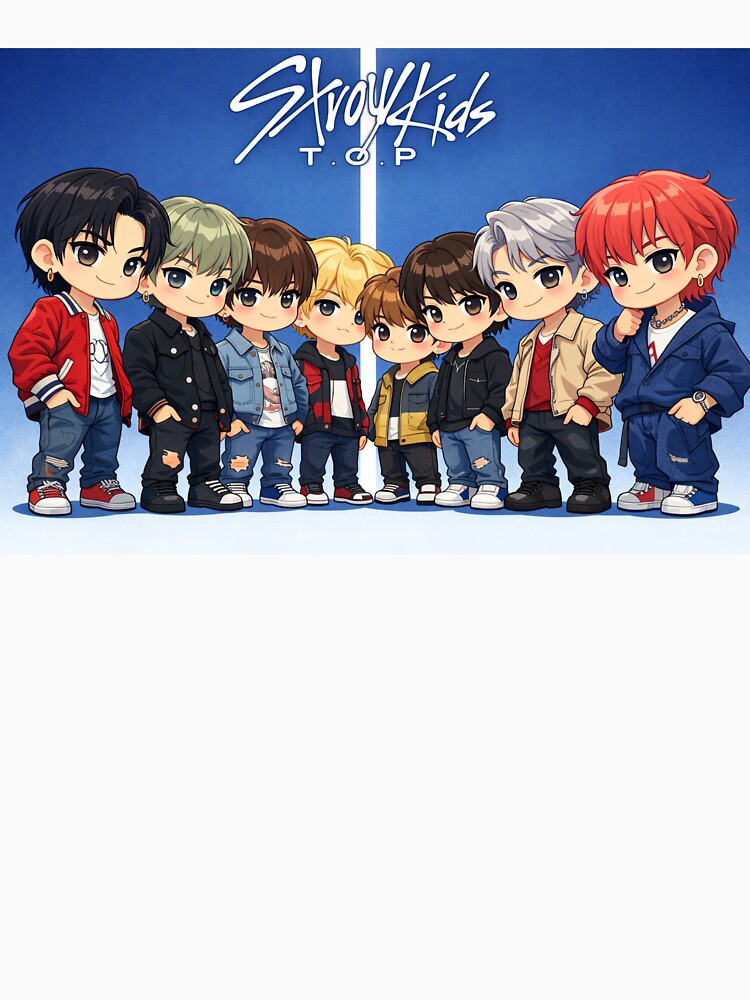 Chibi Stray Kids group portrait by CharmingFlowers