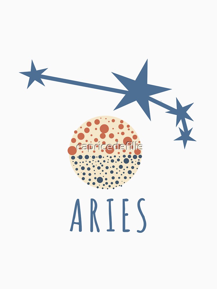 Minimalist Aries Zodiac Constellation Art by capricedefille