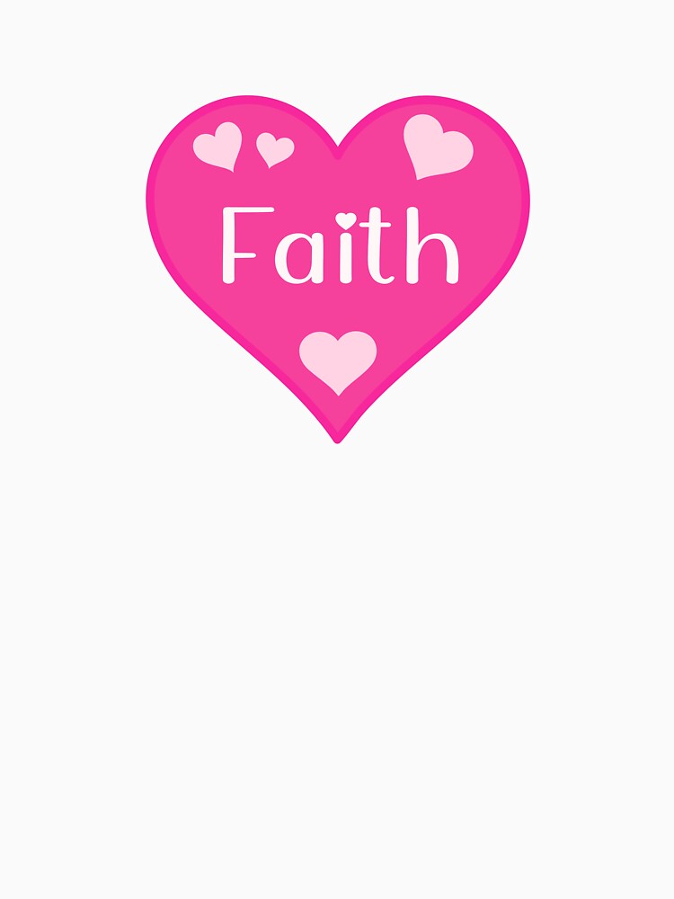 Faith Name Pink Heart by Jeallan Designs