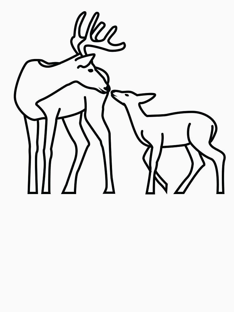 Deer family - lineart by Idyllio