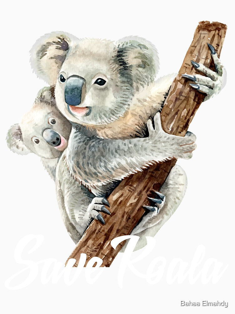 Save Australian Koala T shirt, Cute Koala Graphic Design T-Shirt by belmahdy