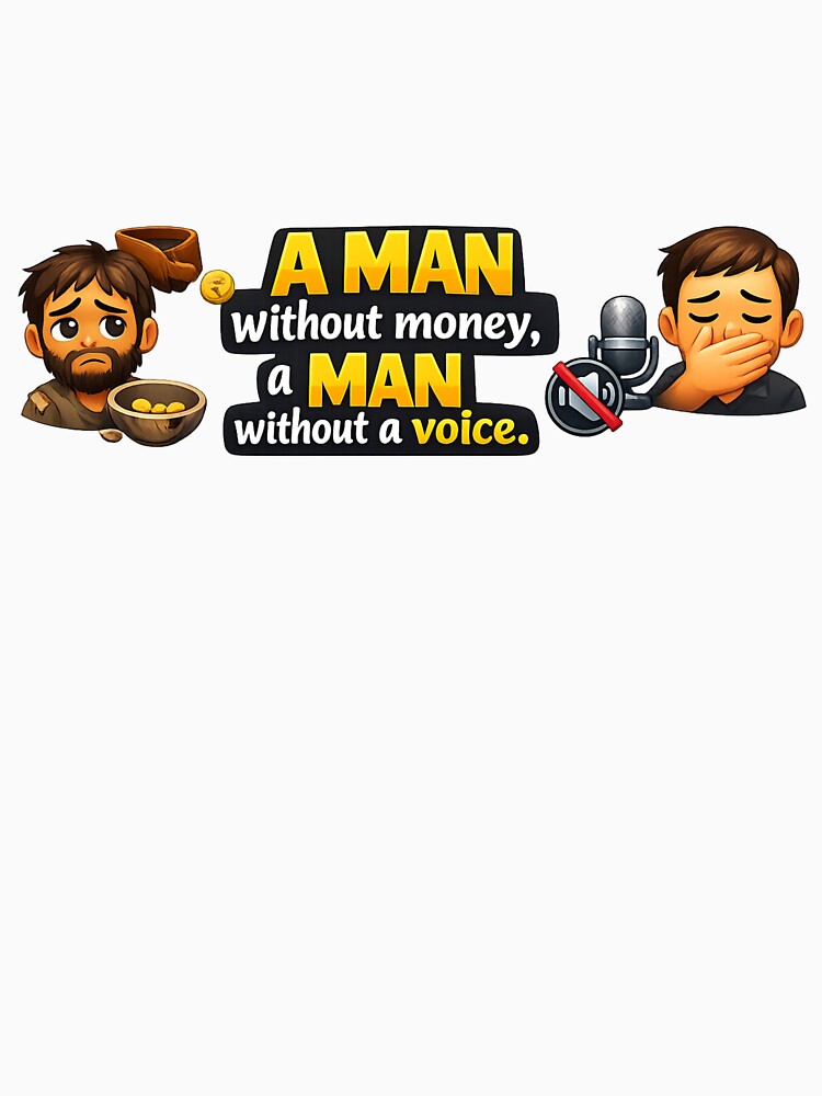 A MAN without money, a MAN without a voice ?? | Deep Reality Quote by UrbanEchoHub