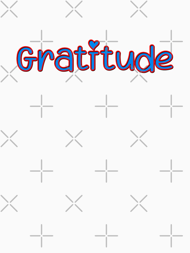 Gratitude in red and blue with a heart by DaveDanchuk